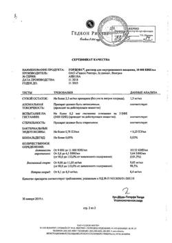 8073-Сертификат Гордокс, раствор для в/в введ. 10000 кие/мл 10 мл 25 шт-40