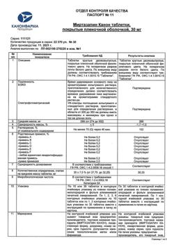 8218-Сертификат Миртазапин Канон, таблетки покрыт.плен.об. 30 мг 30 шт-1