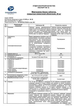 8218-Сертификат Миртазапин Канон, таблетки покрыт.плен.об. 30 мг 30 шт-22