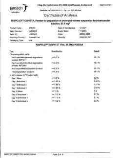 8354-Сертификат Рисполепт Конста, порошок д/приг суспензии для в/м введ. пролонг действия 37,5 мг фл в комплекте 1 шт.-7