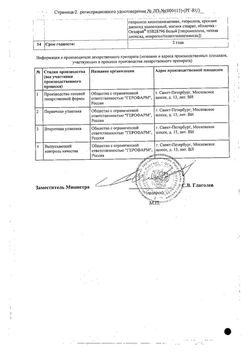Сертификат ЭВОДИН ТАБЛЕТКИ 5 МГ   №28-1