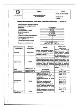 8719-Сертификат Конкор Кор, таблетки покрыт.плен.об. 2,5 мг 30 шт-10
