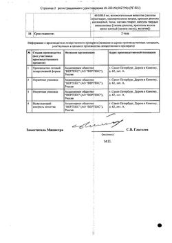 Сертификат ГИНКГО БИЛОБА КАПСУЛЫ 40 МГ №30-2