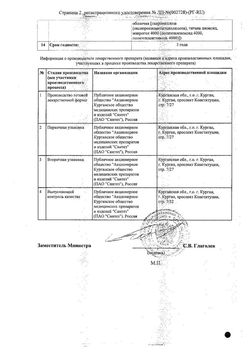Сертификат ИБУПРОФЕН-АКОС ТАБЛЕТКИ ПОКРЫТЫЕ ОБОЛОЧКОЙ 400 МГ   №20-1