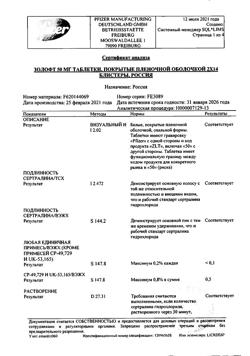 9924-Сертификат Золофт, таблетки покрыт.плен.об. 50 мг 28 шт-4