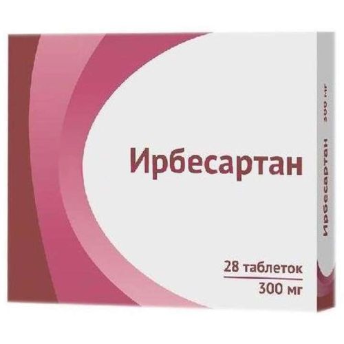 ИРБЕСАРТАН ТАБЛЕТКИ ПОКРЫТЫЕ ПЛЕНОЧНОЙ ОБОЛОЧКОЙ 300 МГ   №28