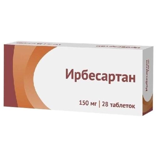 ИРБЕСАРТАН ТАБЛЕТКИ ПОКРЫТЫЕ ПЛЕНОЧНОЙ ОБОЛОЧКОЙ 150 МГ   №28