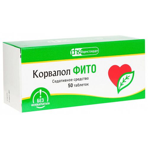 КОРВАЛОЛ ФИТО ТАБЛЕТКИ 1,16 МГ+28 МГ+16,4 МГ   №50