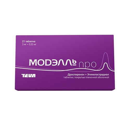 МОДЭЛЛЬ ПРО ТАБЛЕТКИ ПОКРЫТЫЕ ПЛЕНОЧНОЙ ОБОЛОЧКОЙ 3 МГ+0,03 МГ   №21