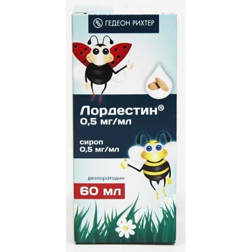 ЛОРДЕСТИН СИРОП 0,5 МГ/МЛ 60 МЛ №1