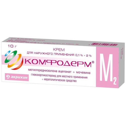 КОМФОДЕРМ М2 КРЕМ ДЛЯ НАРУЖНОГО ПРИМЕНЕНИЯ 0,1%+2% 10 Г №1