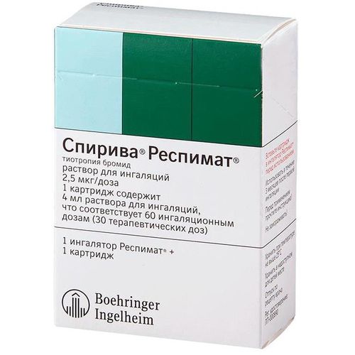 СПИОЛТО РЕСПИМАТ РАСТВОР ДЛЯ ИНГАЛЯЦИЙ 2,5 МКГ+2,5 МКГ/ДОЗА 4 МЛ №1
