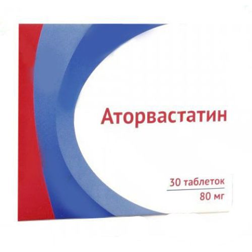 АТОРВАСТАТИН ТАБЛЕТКИ ПОКРЫТЫЕ ОБОЛОЧКОЙ 80 МГ   №30