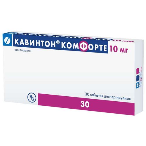 КАВИНТОН КОМФОРТЕ ТАБЛЕТКИ ДИСПЕРГИРУЕМЫЕ 10 МГ   №30