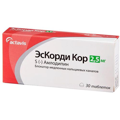 ЭСКОРДИ КОР ТАБЛЕТКИ 2,5 МГ   №30