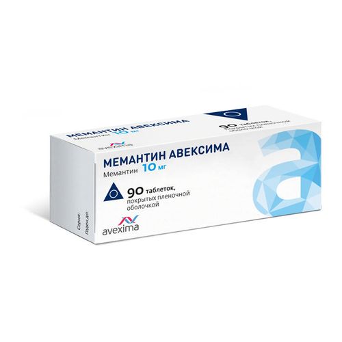 МЕМАНТИН АВЕКСИМА ТАБЛЕТКИ ПОКРЫТЫЕ ПЛЕНОЧНОЙ ОБОЛОЧКОЙ 10 МГ №90