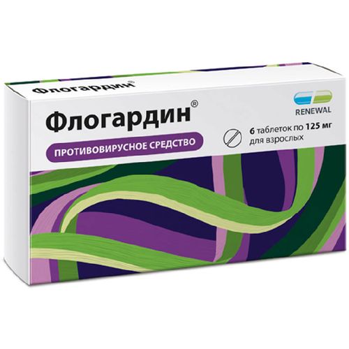 ФЛОГАРДИН ТАБЛЕТКИ ПОКРЫТЫЕ ПЛЕНОЧНОЙ ОБОЛОЧКОЙ 125 МГ   №6