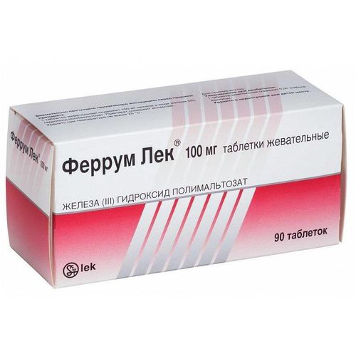 ФЕРРУМ ЛЕК ТАБЛЕТКИ ЖЕВАТЕЛЬНЫЕ 100 МГ   №90