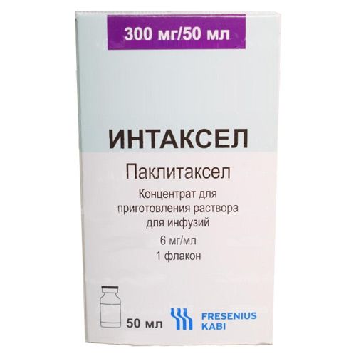 ИНТАКСЕЛ КОНЦЕНТРАТ ДЛЯ ПРИГОТОВЛЕНИЯ РАСТВОРА ДЛЯ ИНФУЗИЙ 6 МГ/МЛ 50 МЛ №1