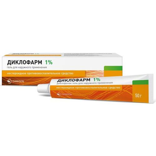 ДИКЛОФАРМ ГЕЛЬ ДЛЯ НАРУЖНОГО ПРИМЕНЕНИЯ 1% 50 Г №1