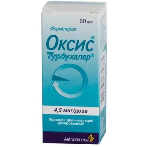 ОКСИС ТУРБУХАЛЕР ПОРОШОК ДЛЯ ИНГАЛЯЦИЙ ДОЗИРОВАННЫЙ 4,5 МКГ/ДОЗА   60 ДОЗ №1
