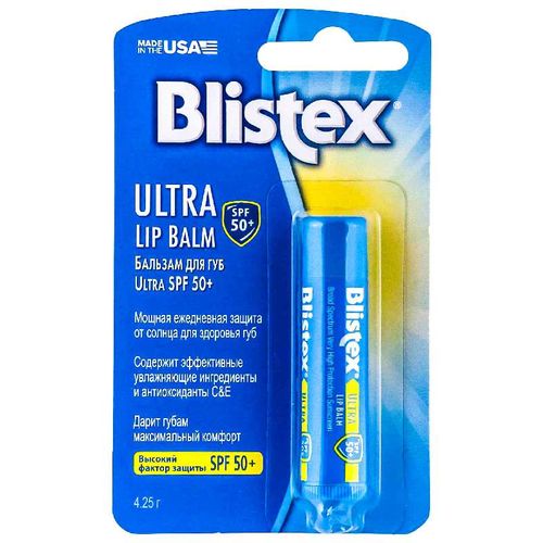 BLISTEX БАЛЬЗАМ Д/ГУБ БЛИСТЕКС УЛЬТРА SPF 50 БАЛЬЗАМ ДЛЯ ГУБ 4,25 Г №1