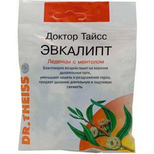 ДОКТОР ТАЙСС ЛЕДЕНЦЫ ЭВКАЛИПТ СО ВКУСОМ МЕНТОЛА ЛЕДЕНЦЫ  50 Г №1
