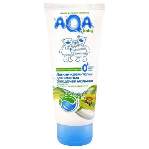 AQA BABY КРЕМ-ТАЛЬК ЛЕГКИЙ Д/КОЖНЫХ СКЛАДОК МАЛЫША КРЕМ 100 МЛ №1