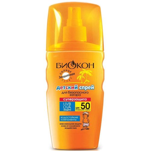 БИОКОН СПРЕЙ ДЛЯ БЕЗОПАСНОГО ЗАГАРА СОЛНЕЧНЫЙ ЭКРАН  SPF 50 СПРЕЙ ДЛЯ ТЕЛА 160 МЛ №1