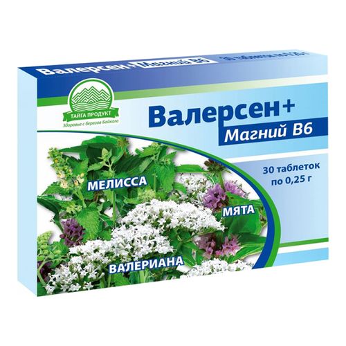 ВАЛЕРСЕН+МАГНИЙ В6 ТАБЛЕТКИ 250 МГ №30