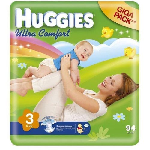 HUGGIES ULTRA COMFORT 3 ПОДГУЗНИКИ 5-9КГ Д/МАЛЬЧИКОВ И ДЕВОЧЕК ПОДГУЗНИКИ ДЕТСКИЕ №94