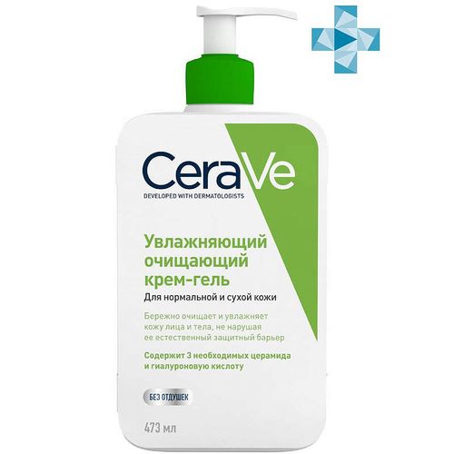 CERAVE ОЧИЩАЮЩ/УВЛАЖ КРЕМ-ГЕЛЬ Д/ЛИЦА/ТЕЛА НОРМ/СУХ КОЖА КРЕМ-ГЕЛЬ  473 МЛ №1