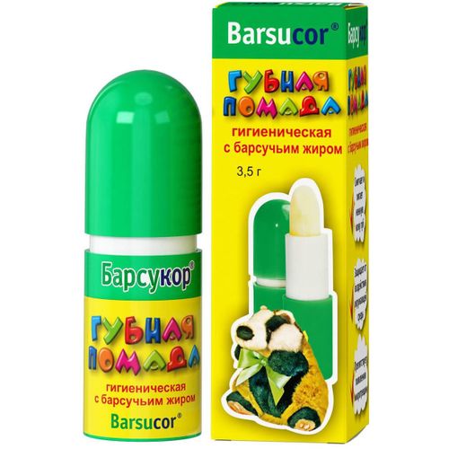 БАРСУКОР ПОМАДА ГИГИЕН С БАРСУЧ ЖИРОМ ПОМАДА ГИГИЕНИЧЕСКАЯ 3,5 МЛ №1