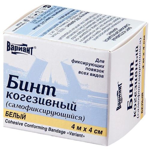 ВАРИАНТ БИНТ КОГЕЗИВНЫЙ/ЭЛАСТИЧНЫЙ/САМОФИКСИРУЮЩИЙСЯ БИНТ САМОФИКСИРУЮЩИЙСЯ 4,0 МX4,0 СМ №1