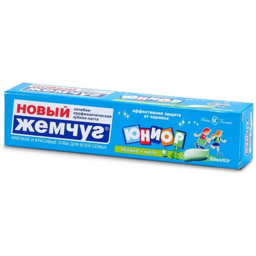 НОВЫЙ ЖЕМЧУГ ЗУБН ПАСТА ДЕТСКАЯ ЮНИОР ЗУБНАЯ ПАСТА ДЕТСКАЯ 50 Г №1