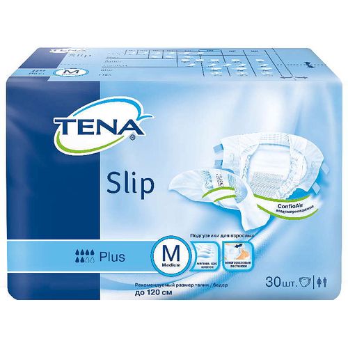 TENA SLIP PLUS ПОДГУЗНИКИ ДЫШАЩИЕ Д/ВЗР M ПОДГУЗНИКИ УРОЛОГИЧЕСКИЕ   №30