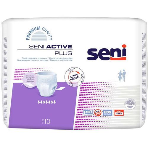 SENI ACTIVE PLUS ТРУСЫ-ПОДГУЗНИКИ ДЛЯ ВЗРОСЛЫХ MEDIUM ПОДГУЗНИКИ-ТРУСЫ УРОЛОГИЧЕСКИЕ №10