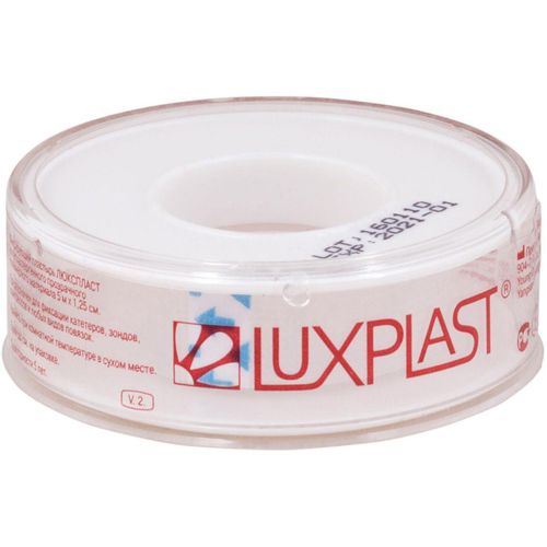 LUXPLAST ПЛАСТ.ФИКСИР.НА ШЕЛК.ОСН.БЕЛЫЙ.5М*1,25СМ ПЛАСТЫРЬ НА ШЕЛКОВОЙ ОСНОВЕ   №1