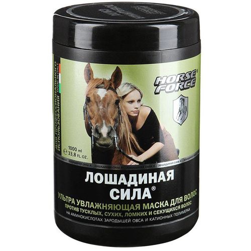 ЛОШАДИНАЯ СИЛА МАСКА Д/ВОЛОС УЛЬТРА УВЛАЖ ЗАРОД ОВСА/КАТИОН ПОЛИМЕРЫ МАСКА ДЛЯ ВОЛОС 1000 МЛ №1