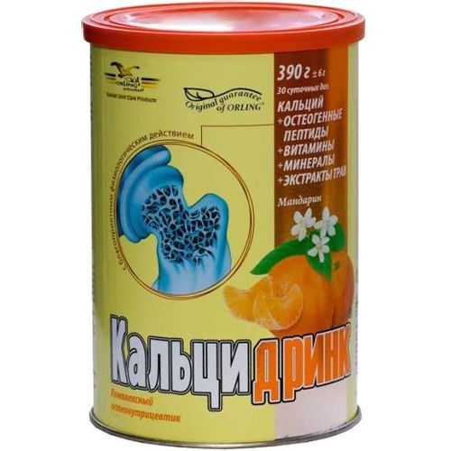 КАЛЬЦИДРИНК МАНДАРИН ПОРОШОК ДЛЯ ПРИГОТОВЛЕНИЯ РАСТВОРА ДЛЯ ПРИЕМА ВНУТРЬ  390 Г №1