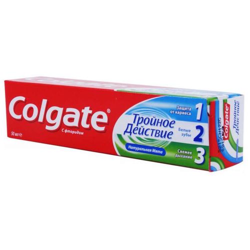 COLGATE ЗУБНАЯ ПАСТА ТРОЙНОЕ ДЕЙСТВИЕ НАТУРАЛЬНАЯ МЯТА ЗУБНАЯ ПАСТА КОМПЛЕКСНАЯ 50 МЛ №1