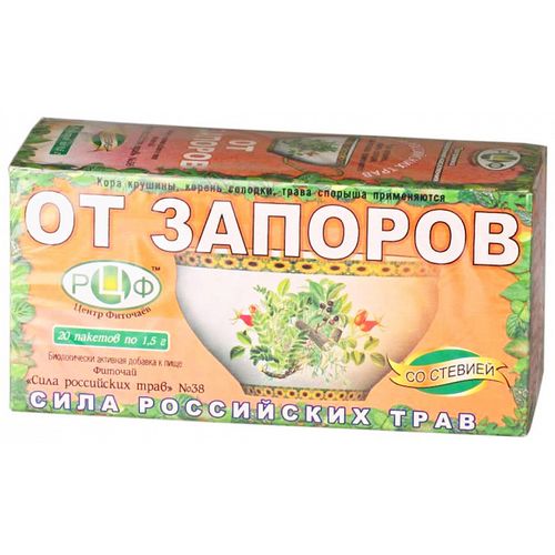СИЛА РОССИЙСКИХ ТРАВ № 38 ОТ ЗАПОРОВ ФИТОЧАЙ 1,5 Г №20