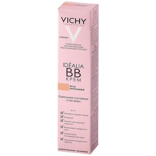 VICHY IDEALIA ВВ-КРЕМ SPF25 ТОН НАТУРАЛЬНЫЙ КРЕМ ДЛЯ ЛИЦА  40 МЛ №1