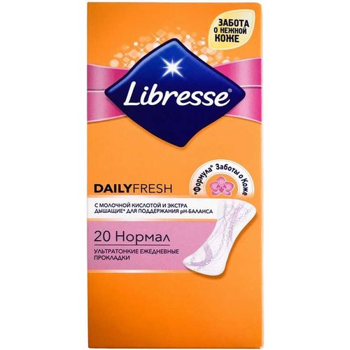 LIBRESSE ПРОКЛАДКИ ЕЖЕДН DAILYFRESH НОРМАЛ ПРОКЛАДКИ ЖЕНСКИЕ ГИГИЕНИЧЕСКИЕ ЕЖЕДНЕВНЫЕ №20