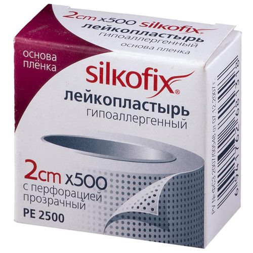 SILKOFIX ПЛАСТЫРЬ ПОЛИМЕРН/ОСНОВА 2СМ X 500 СМ ПЛАСТЫРЬ   №1