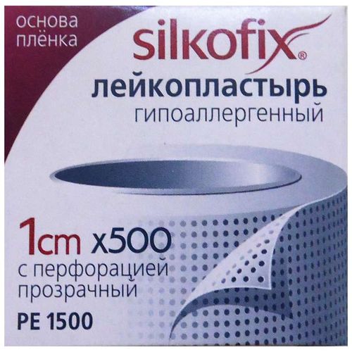 SILKOFIX ПЛАСТЫРЬ ПОЛИМЕРН/ОСНОВА 1СМ X 500 СМ ПЛАСТЫРЬ НА ПОЛИМЕРНОЙ ОСНОВЕ   №1