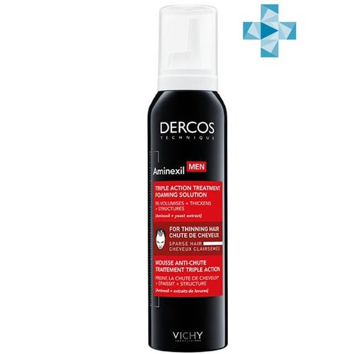 VICHY DERCOS AMINEXIL MEN ПЕНА П/ВЫПАДЕНИЯ ВОЛОС Д/МУЖЧИН КОСМЕТИЧЕСКАЯ ПЕНА  150 МЛ №1