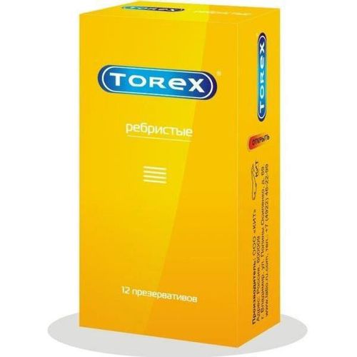 TOREX ПРЕЗЕРВАТИВЫ РЕБРИСТЫЕ ПРЕЗЕРВАТИВ    №12