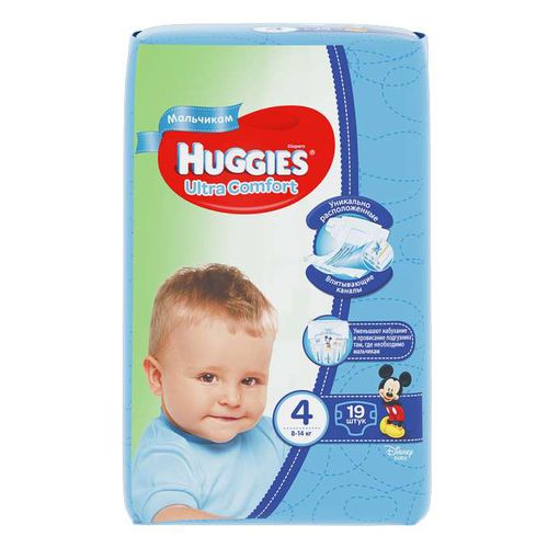 HUGGIES ULTRA COMFORT 4 ПОДГУЗНИКИ 8-14КГ Д/МАЛЬЧИКОВ И ДЕВОЧЕК ПОДГУЗНИКИ ДЕТСКИЕ №19
