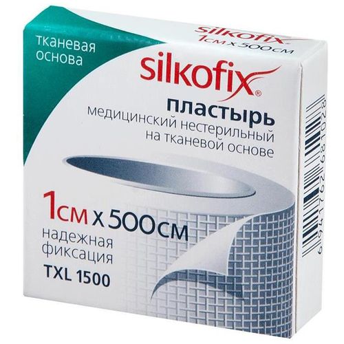 SILKOFIX ПЛАСТЫРЬ НЕТКАН/ОСНОВА 1СМ X 500 СМ ПЛАСТЫРЬ НА НЕТКАНОЙ ОСНОВЕ   №1